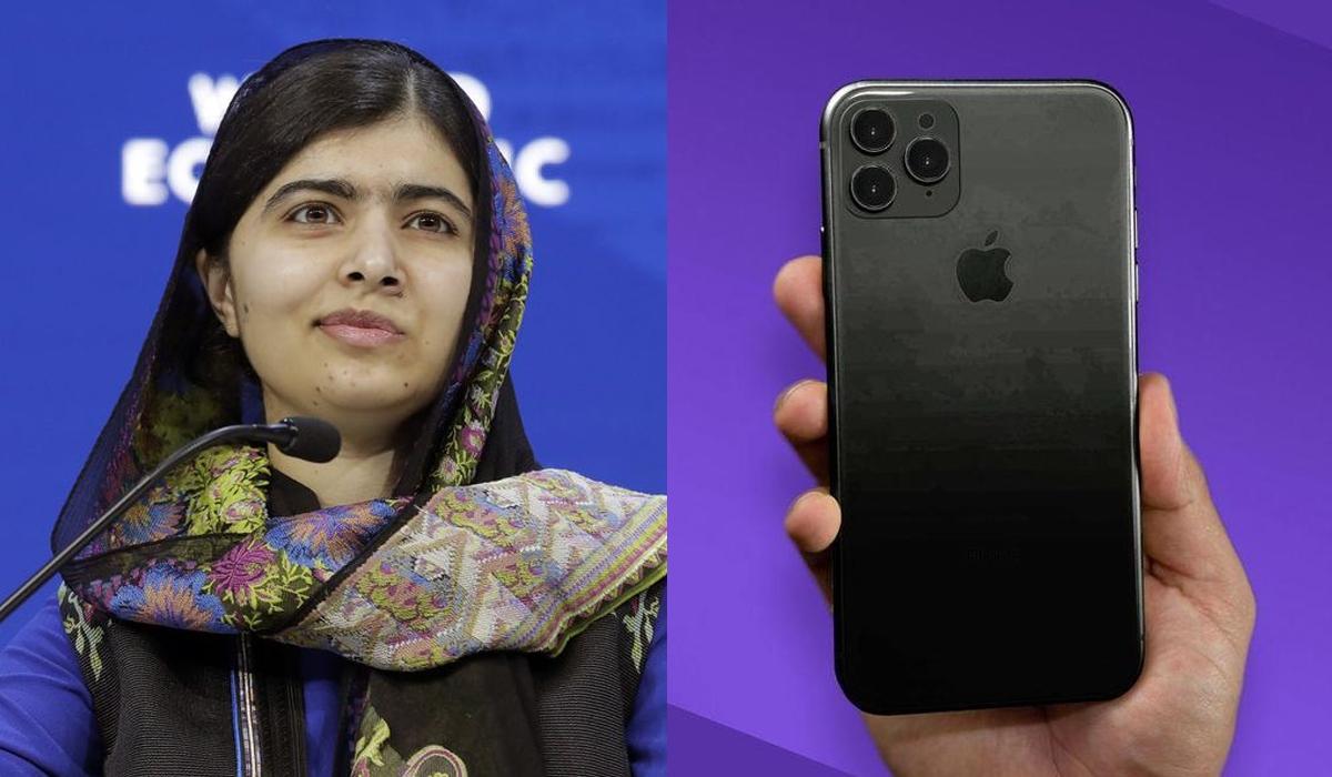 malala tweets about iphone